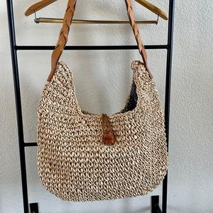Eddie Bauer Straw Tote / Beach Bag